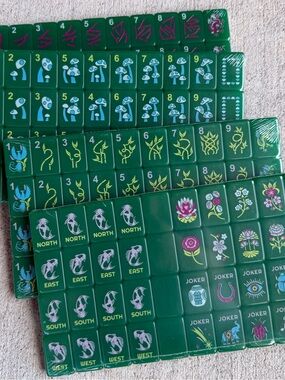 Green Mahjong Tile Set – NEW